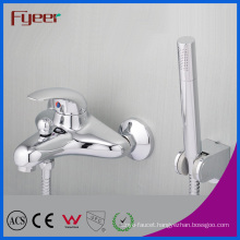 Fyeer Solid Brass Wall Bath Shower Faucet with Diverter